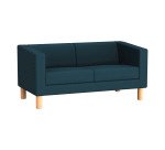 Canapé 2 places ODEL - Tissu chiné, pieds bois