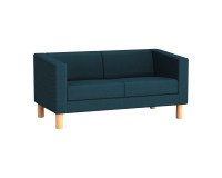 Canapé 2 places ODEL - Tissu chiné, pieds bois