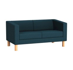 Canapé 2 places ODEL - Tissu chiné, pieds bois