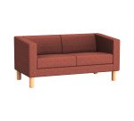 Sofa 2 Sitze ODEL - Melierter Stoff, Holzfüße