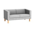 Canapé 2 places ODEL - Tissu chiné, pieds bois