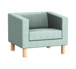 Zetel ODEL - stof, houten poten