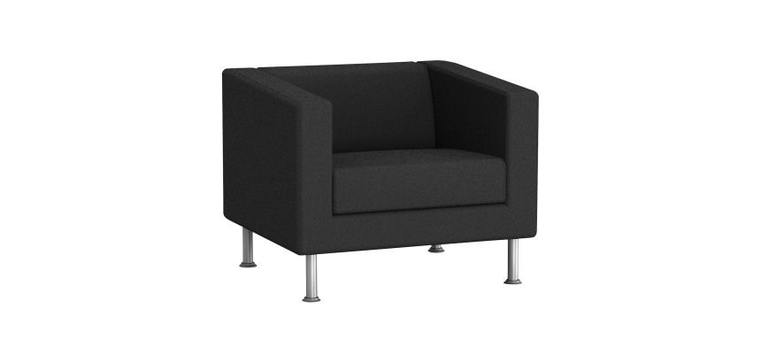 Fauteuil ODEL - Tissu, pieds alu