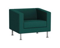 Fauteuil ODEL - Tissu, pieds alu