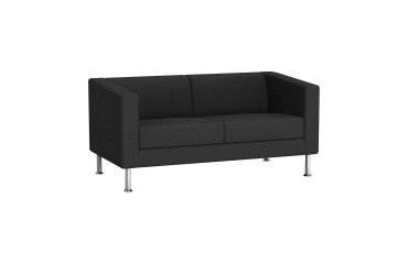 Canapé 2 places ODEL - Tissu, pieds métal