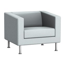 Fauteuil ODEL - Tissu, pieds alu
