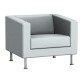 Fauteuil ODEL - Tissu, pieds alu