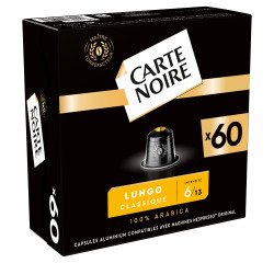 Capsules de café Carte Noire Lungo Classique N° 6 - Boîte de 60