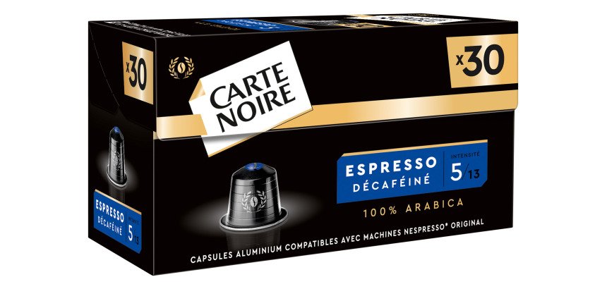 Capsules de café Carte Noire Décaféiné N° 5 - Boîte de 30