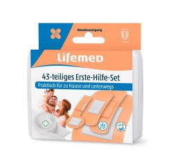 Kit de pansements de premiers secours Lifemed, 43 pièces