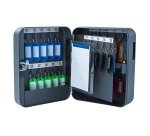 Armoire à clés en acier, fermeture à clé, gris foncé