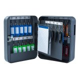 Armoire à clés en acier, fermeture à clé, gris foncé