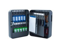 Armoire à clés en acier, fermeture à clé, gris foncé