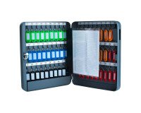 Armoire à clés en acier, fermeture à clé, gris foncé