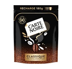 Café soluble Carte noire Classique 100 % Arabica  - Recharge de 180 g