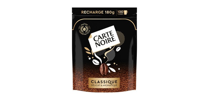 Café soluble Carte noire Classique 100 % Arabica  - Recharge de 180 g