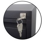 Cassettiera Kubo Monoblocco In Metallo su Ruote a 3 Cassetti, Colore Nero, Fornita Montata