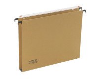 Cartelle Sospese Avana per Cassetti interasse 39 cm, Fondo ad U 3 cm, Confezione da 50 p.zi, Colore Avana