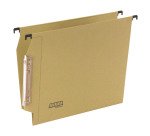 Cartelle Sospese Avana per Armadi interasse 33 cm, Fondo a V, Confezione da 50 p.zi, Colore Avana