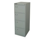 Classificatore Kubo Monoblocco in Metallo a 4 Cassetti  Colore Grigio, Fornito Montato