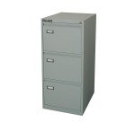 Classificatore Kubo Monoblocco in Metallo a 3 Cassetti Colore Grigio, Fornito Montato