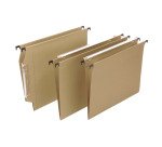 Cartelle Sospese Avana per Cassetti interasse 39 cm, Fondo ad U 3 cm, Confezione da 50 p.zi, Colore Avana