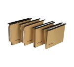 Cartelle Sospese Ecologica per Cassetti interasse 33 cm Fondo a V, Confezione da 25 p.zi, Colore Avana