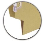 Cartelle Sospese Ecologica per Armadi interasse 33 cm, Fondo ad U 3 cm, Confezione da 25 p.zi, Colore Avana