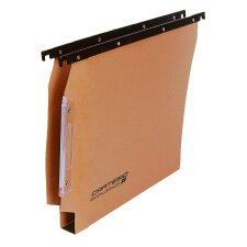 Cartelle Sospese Ecologica per Armadi interasse 33 cm, Fondo ad U 3 cm, Confezione da 25 p.zi, Colore Avana