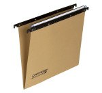 Cartelle Sospese Ecologica per Cassetti interasse 33 cm Fondo a V, Confezione da 25 p.zi, Colore Avana