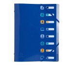 Carpeta clasificadora 8 compartimentos PP 100% reciclado A4 Bee Blue Exacompta azul marino