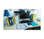 Carpeta de proyectos lomo 40mm PP 100% reciclado A4 Bee Blue Exacompta azul marino