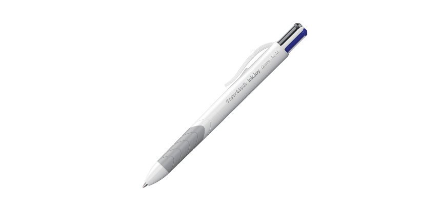 Stylo bille Papermate 4 couleurs Inkjoy Quatro rétractable pointe 1 mm - écriture moyenne