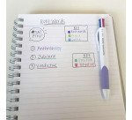 Stylo bille Papermate 4 couleurs Inkjoy Quatro rétractable pointe 1 mm - écriture moyenne