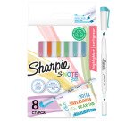 Surligneur Sharpie S-Note pastel double pointe - Blister de 8