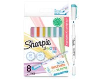 Surligneur Sharpie S-Note pastel double pointe - Blister de 8