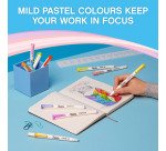 Surligneur Sharpie S-Note pastel double pointe - Blister de 8