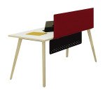 Modesty Panel Woody in metallo completo di staffe. 95 x 25 cm Nero opaco