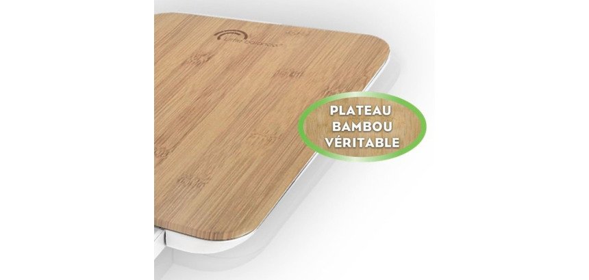 Pesacartas y paquetes LB OFFICE 10KG/1G con plataforma de bambú