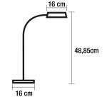 Lampe de bureau Led intégrée Flex - Cep - 5,46 W - Bras flexible - blanc/bois