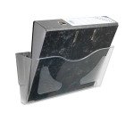 Deflecto DocuPockets wall organizer, single pocket, clear