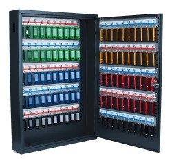 Armoire 100 clés fermeture à clés Pavo, gris foncé