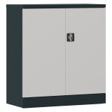 Armoire Métal corps anthracite Portes battantes Union H 107 cm