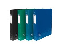 Plastic-coated binder 4 rings Oxford Oceanis - Back 4 cm assorted colors