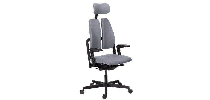 Stuhl ultra-ergonomisch Xavier mit verstellbaren Armlehnen und Kopfstütze