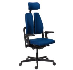 Fauteuil ultra-ergonomique Xavier avec accoudoirs et appuie-tête réglables