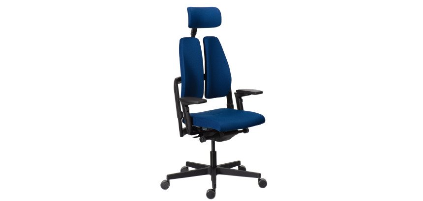 Chaise ultra-ergonomique Xavier avec accoudoirs et appuie-tête réglables