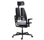 Stuhl ultra-ergonomisch Xavier mit verstellbaren Armlehnen und Kopfstütze