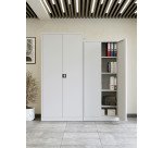 Armoire Métal blanc portes battantes Union H 195 cm