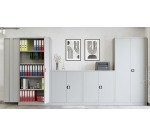 Metallic cabinet with swinging doors Union H 107 cm anthracite/anthracite doors
